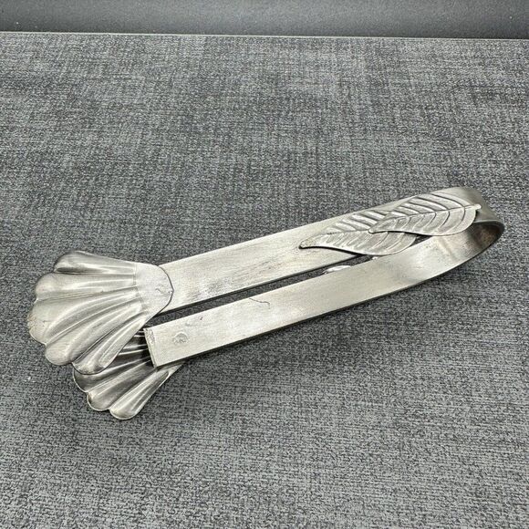 Arte Murano Silvestri Ice Bucket Frosted Glass Metal Rose Pattern Italy Vintage - Picture 4 of 16